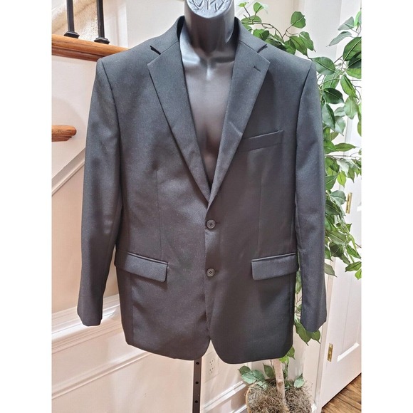 Donatelli Men's Solid Black Single Breasted Blazer Size 46 - Picture 1 of 11